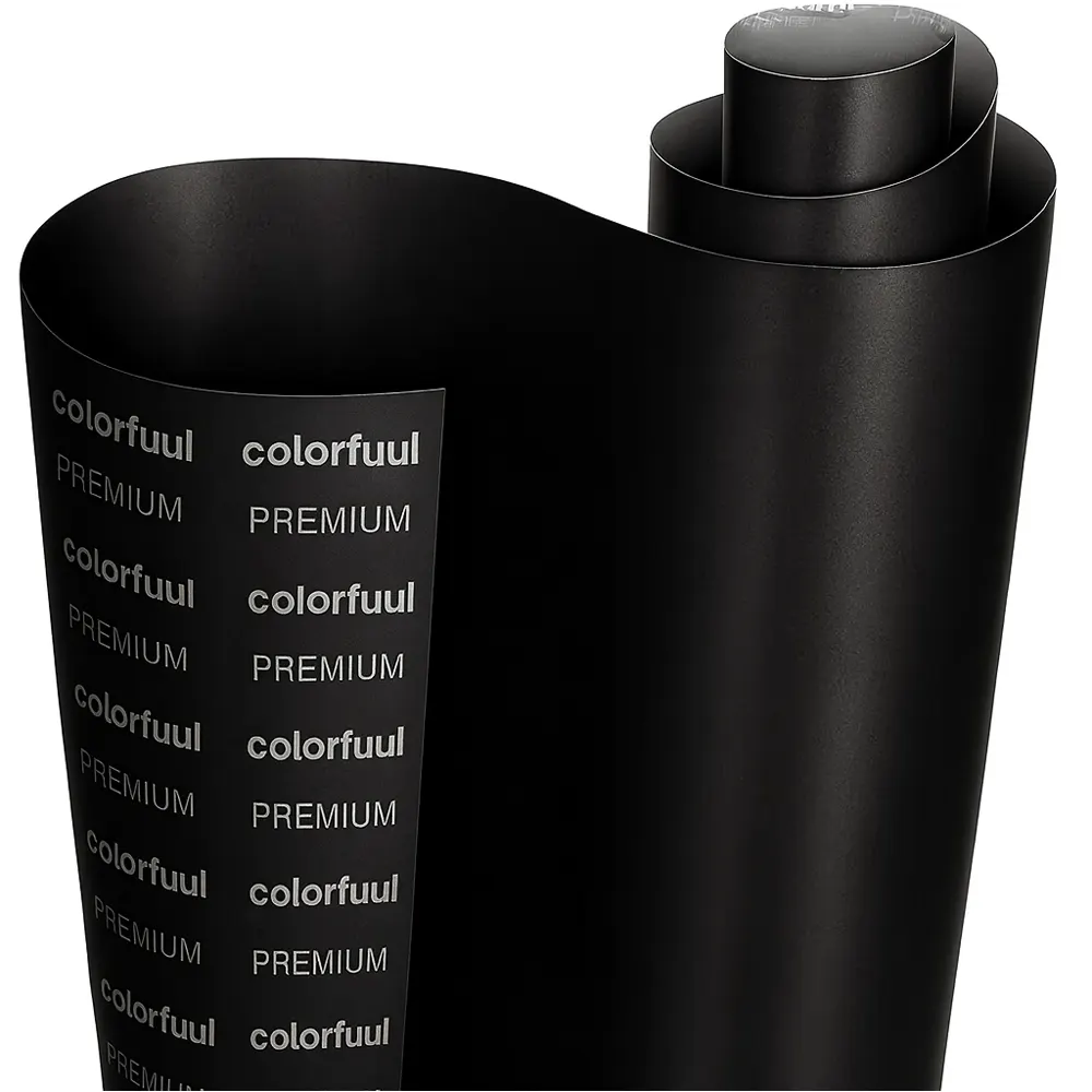 Premium Matte Metallic Black Car Wrap Film