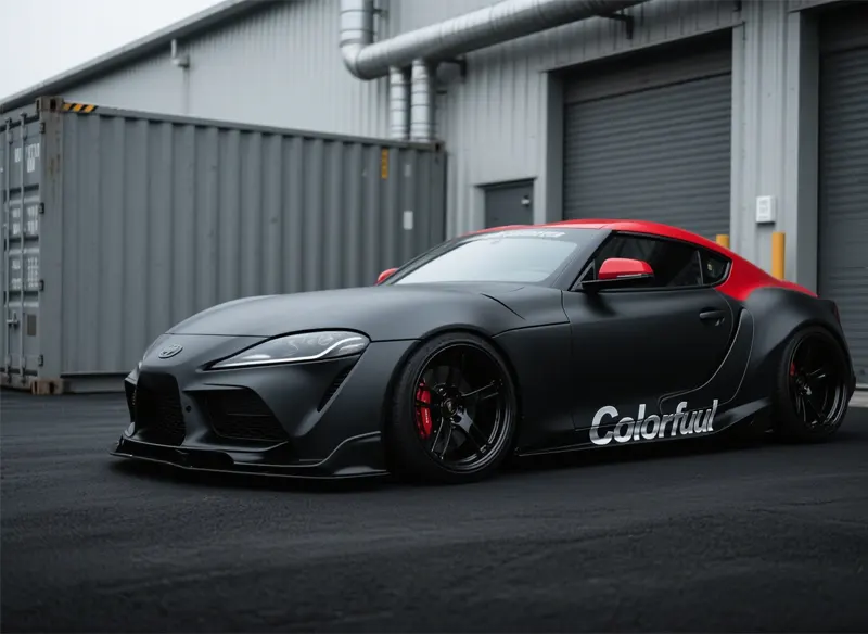 ブラックマットビニールラップ(エア付き)