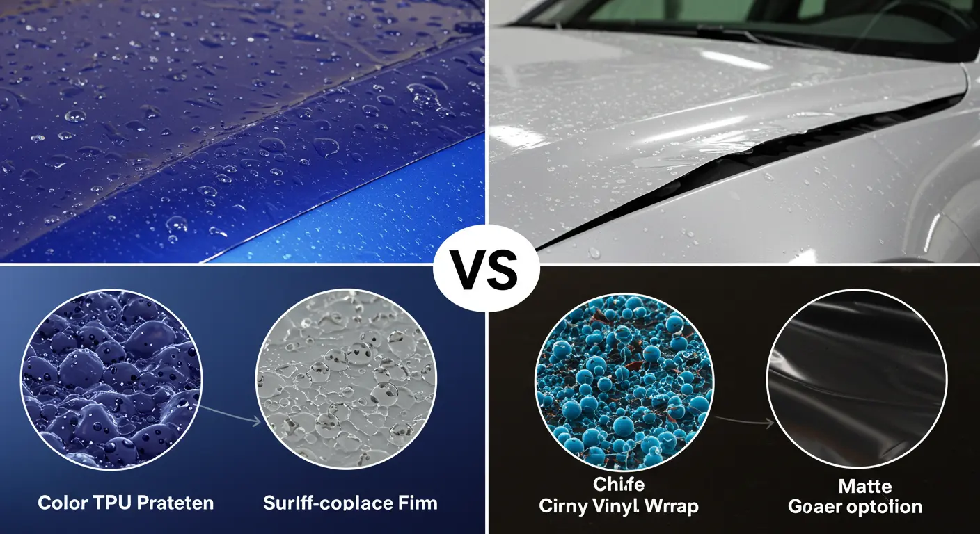 Color TPU PPF vs Vinyl Car Wrap