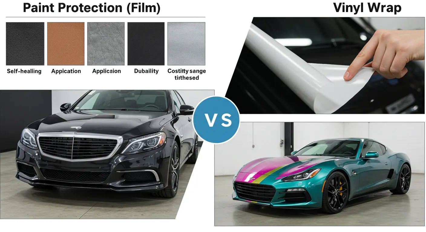 color PPF vs vinyl wrap
