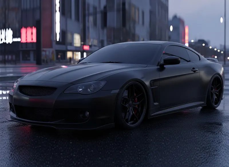 پێچانەوەی ڕەشی مات ڤینیل بۆ ئۆتۆمبیل