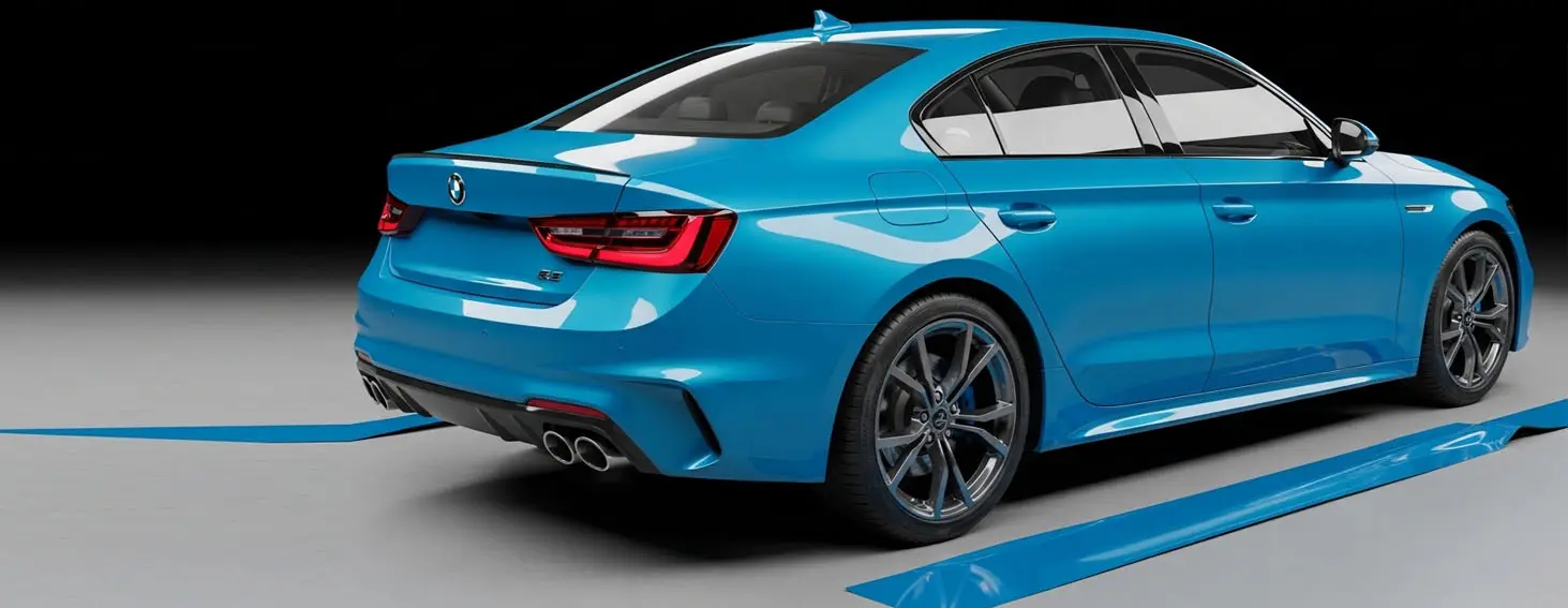 Voiture Vinyl Wrap Bleu