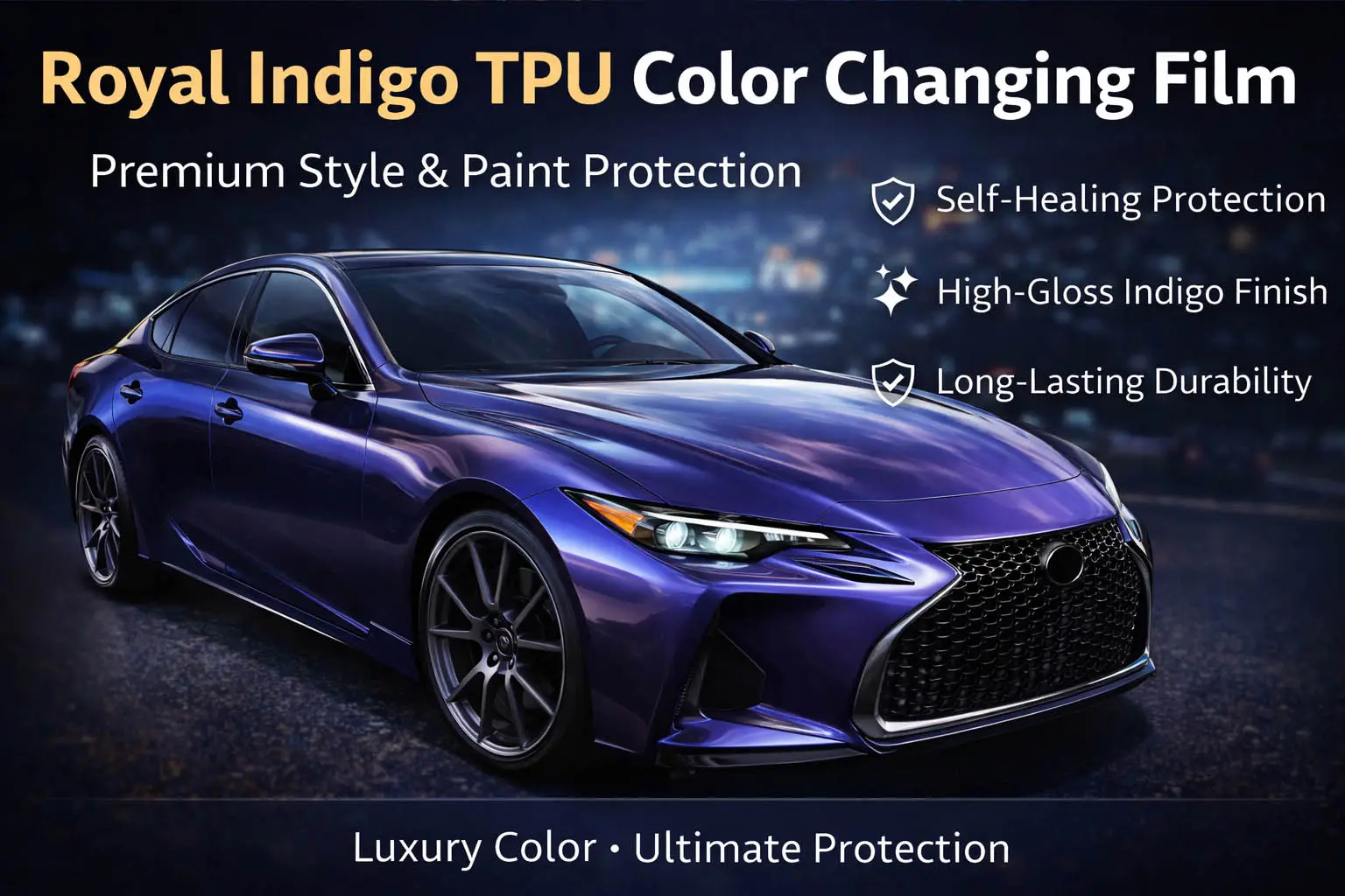 Royal Indigo TPU color changing film