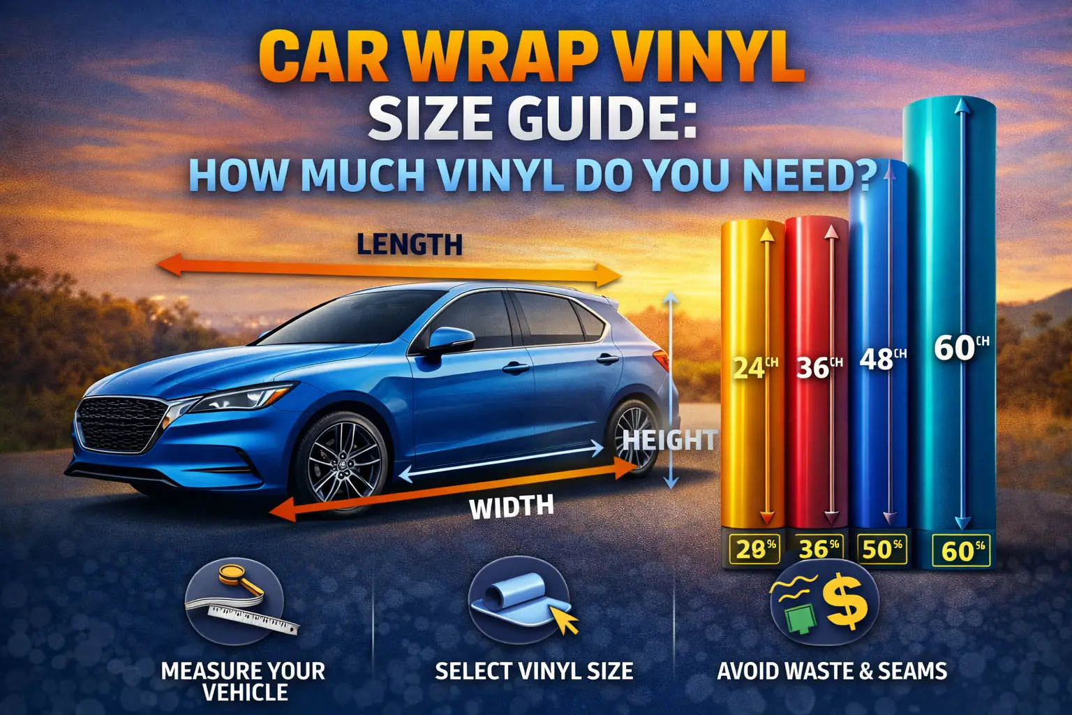 Car Wrap Vinyl Size