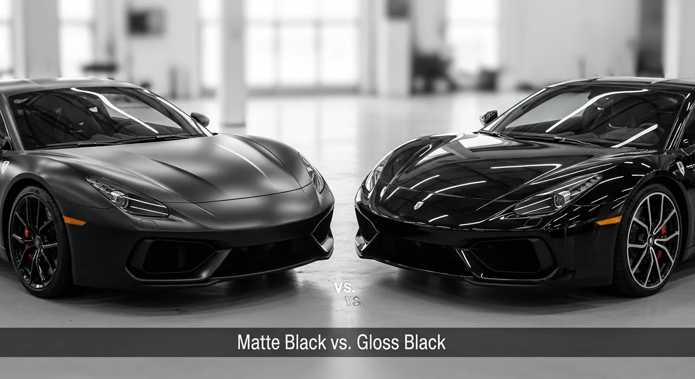 Matte Black vs. Gloss Black Vinyl Wrap