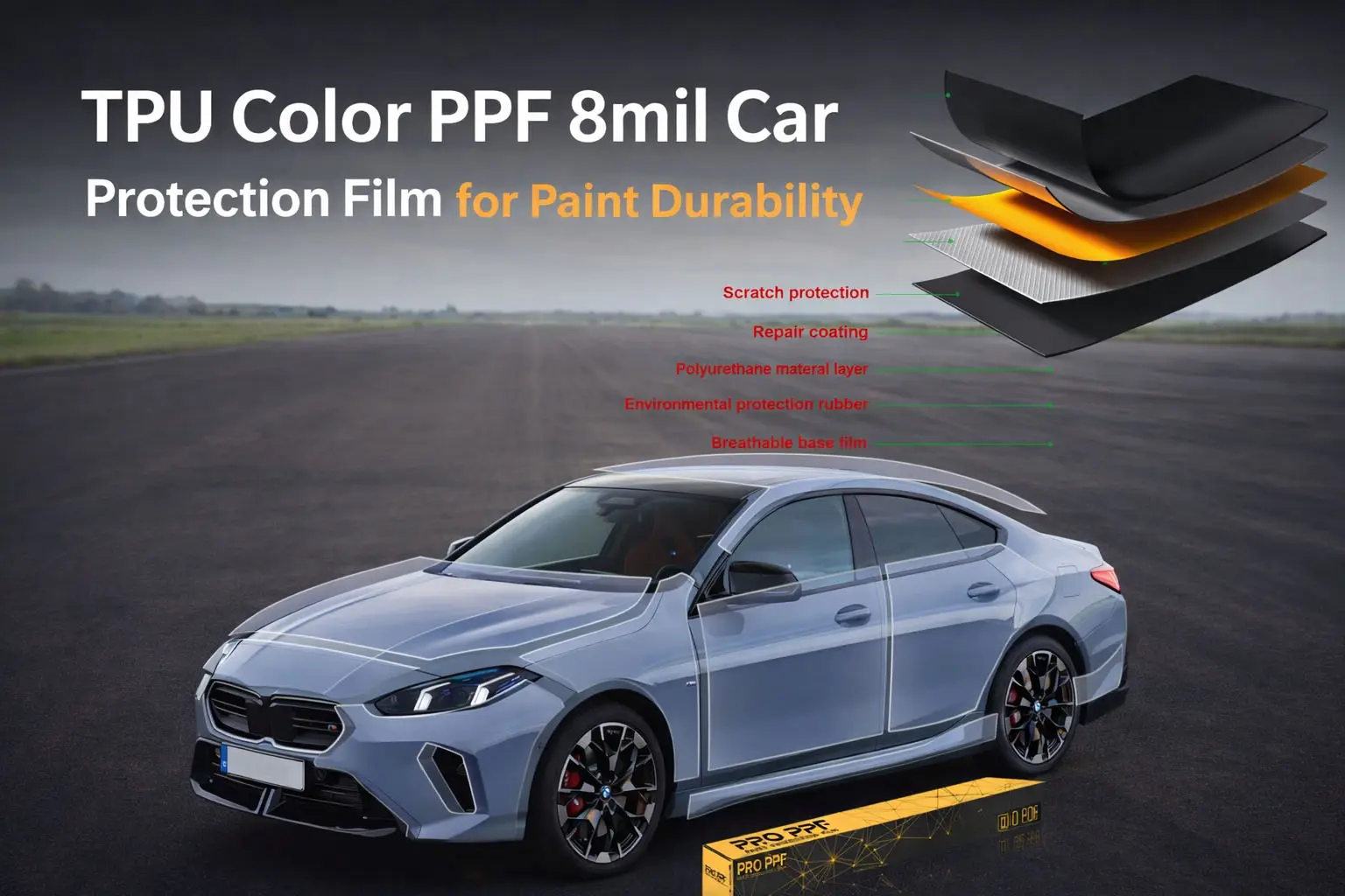 TPU Color PPF 8mil Car Protection Film